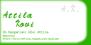 attila kovi business card