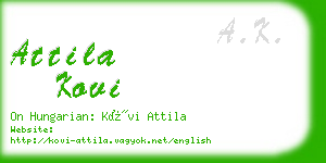 attila kovi business card